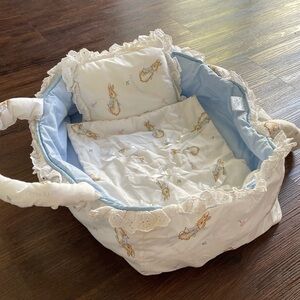 Peter rabbit baby doll carrier blanket quilt pillow vintage
